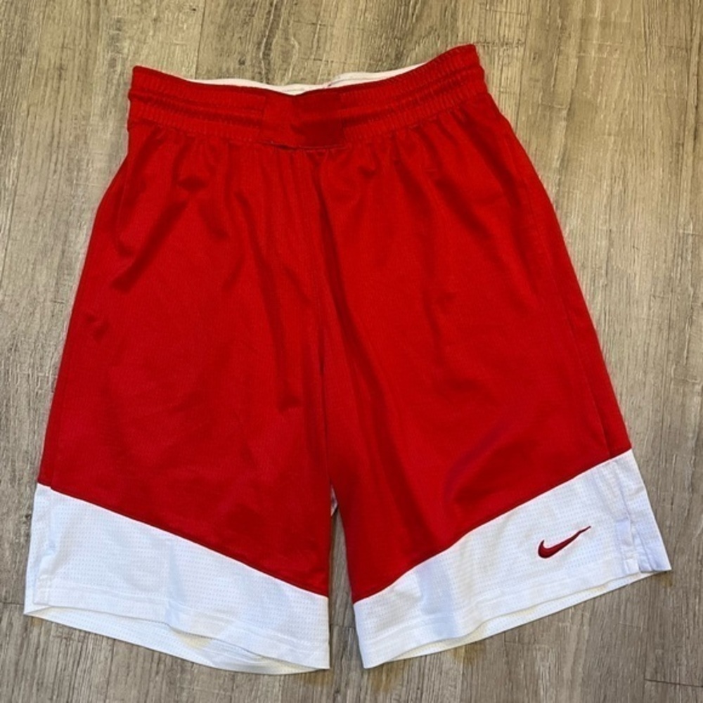 Nike Red and White Athletic Basketball Shorts Boys/Girls Unisex XL
